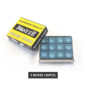 Pioneer 3 Boxes 36x Of Blue Chalk Pool Snooker Billiard Free Post 1