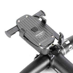 Bicycle Handlebar Mobile Phone Holder Waterproof Stainless Bracket 360° Rotating 1