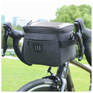 Multi-purpose Bike Handlebar Bag TPC Screen Touch Shoulder Bag Messenger bag – Black 5