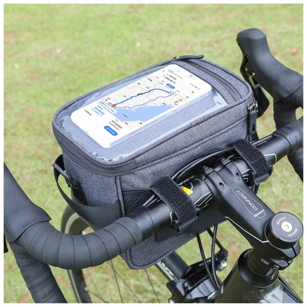 Multi-purpose Bike Handlebar Bag TPC Screen Touch Shoulder Bag Messenger bag – Black 6