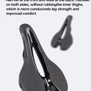 Mountain Bike Seat Saddle Waterproof Bicycle Cushion Pad W/ Taillight – Black 4