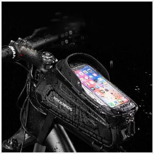 Waterproof Bike Handlebar Bag TPC Screen Touch Detachable Bag – Black 3