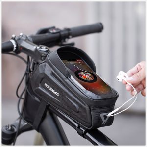Waterproof Bike Handlebar Bag TPC Screen Touch Detachable Bag – Black 2