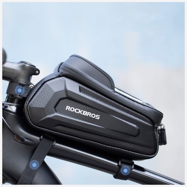 Waterproof Bike Handlebar Bag TPC Screen Touch Detachable Bag – Black 4