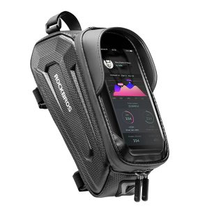 Waterproof Bike Handlebar Bag TPC Screen Touch Detachable Bag – Black 1
