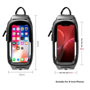 Waterproof Bike Handlebar Bag TPC Screen Touch Detachable Bag – Black 6