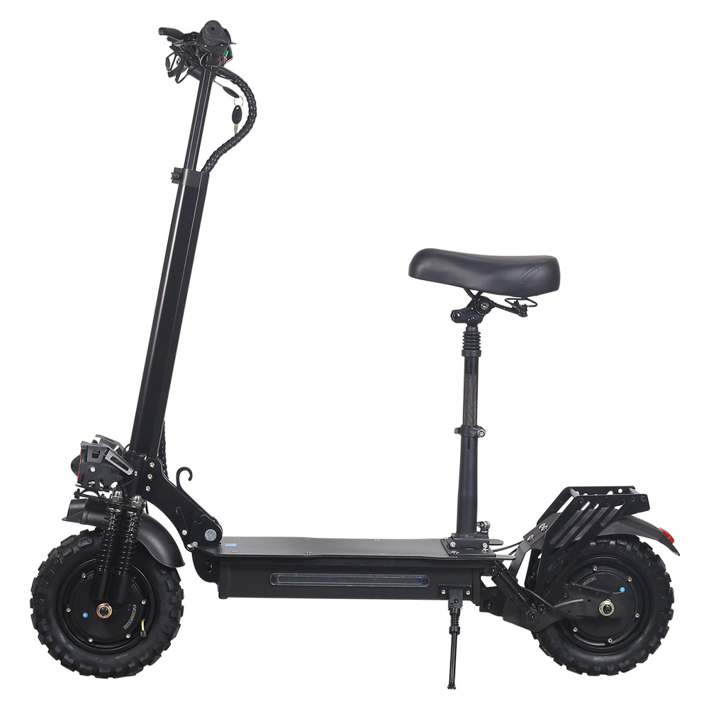 Buy AKEZ 11SQ Dual Motors 1000W 11 Inches Electric Scooter w/ Seat Vacuum  Tyre Front& Rear Suspension - Black - MyDeal
