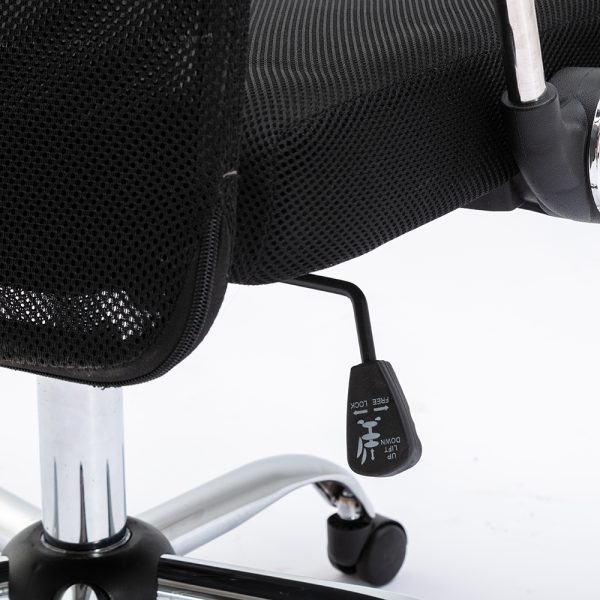 Mason Taylor 105 Liftable Mesh Home Office Chair Horizontal Rotation with Castors – Black 7