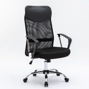 Mason Taylor 105 Liftable Mesh Home Office Chair Horizontal Rotation with Castors – Black 1