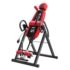JMQ FITNESS Deluxe Professional Inversion Table with Air Lumbar Support Pad Red 4