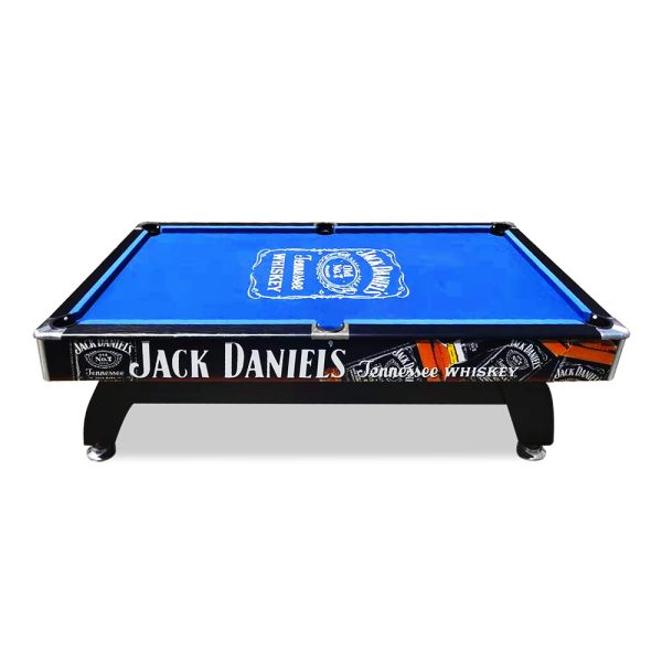 JD Logo 8FT Mdf Black / Blue Pool Snooker Billiards Table Free Accessory 6
