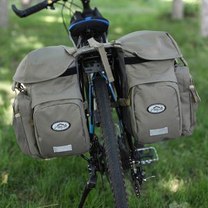Mountain bike rear waterproof nylon rack pack grey 50L 1