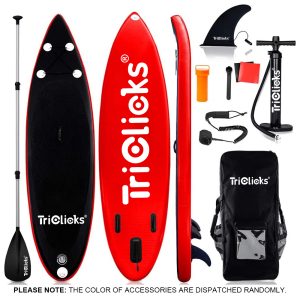 06RK Black/Red Stand Up Paddle SUP Inflatable Surfboard Paddleboard W/ Accessories & Backpack Dispatch from 23/11/2021 1