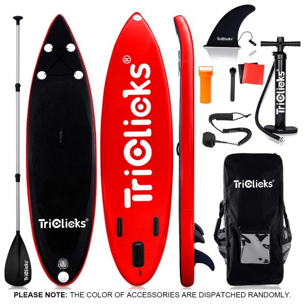 06RK Black/Red Stand Up Paddle SUP Inflatable Surfboard Paddleboard W/ Accessories & Backpack Dispatch from 23/11/2021