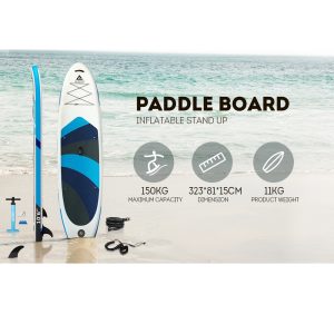 Inflatable Paddleboard Stand Up Paddle SUP Surfboard W/ Accessories & Backpack 11GREEEN:Dispatch from 23/11/2021 4
