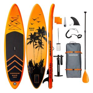 Inflatable 10’6″x32”x6” Stand Up Paddle SUP Surfboard Paddleboard W/ Accessories & Backpack Dispatch from 23/11/2021 4