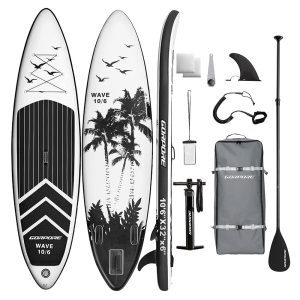 Inflatable 10’6″x32”x6” Stand Up Paddle SUP Surfboard Paddleboard W/ Accessories & Backpack Dispatch from 23/11/2021 5
