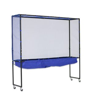 Mobile Standing Table Tennis Ball Catch Net Fully Surround Mesh W/ Caster Solo Training Equipment