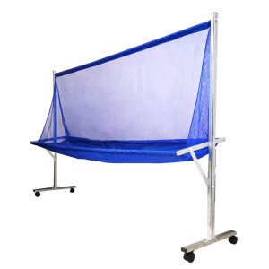 Mobile Standing Table Tennis Ball Catch Net W/ Caster Solo Training Equipment 1